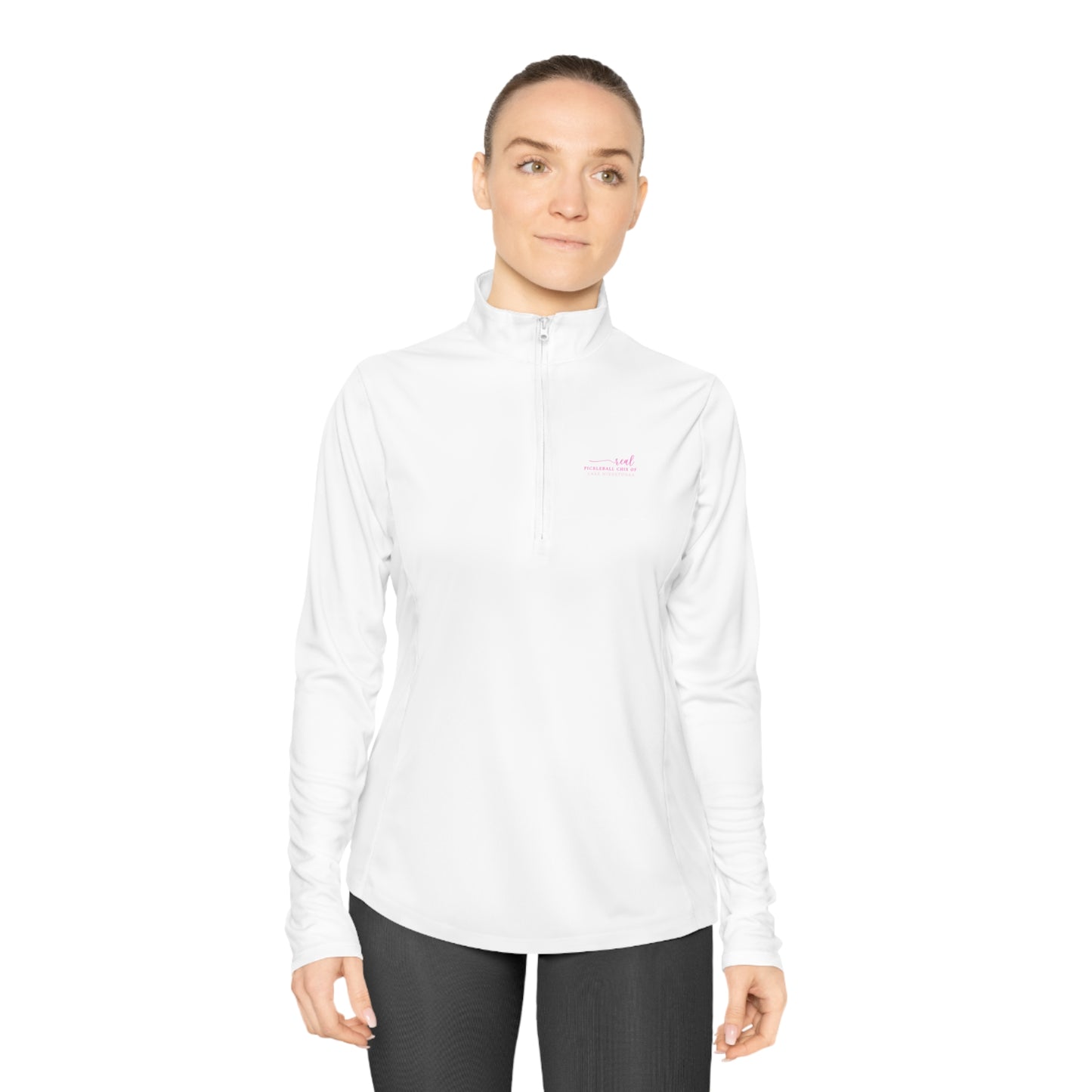 Real pickelball CHIX Ladies Quarter-Zip Pullover