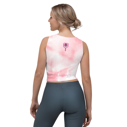 pickleball CHIX pink tie dye crop top