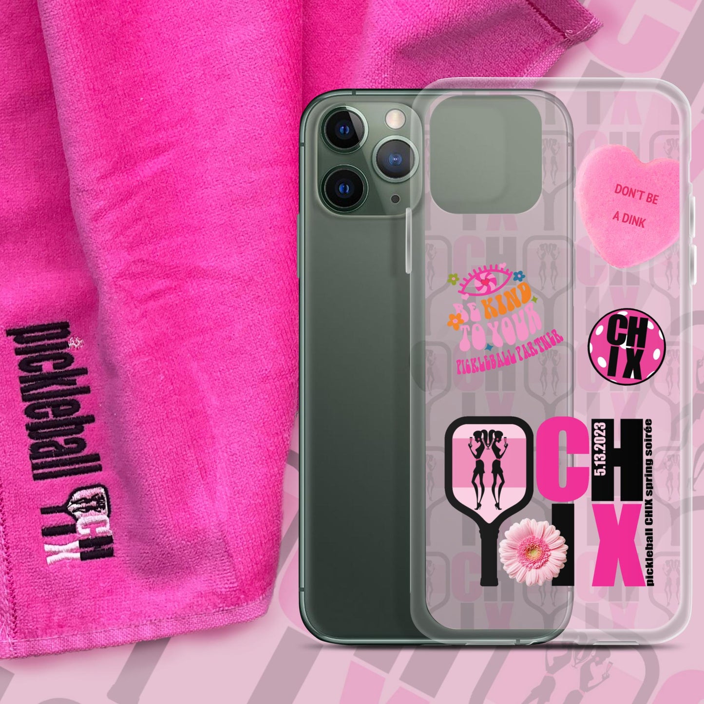 pickleball CHIX Fun Clear Case for iPhone®