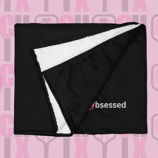 pickleball CHIX Obsessed Premium sherpa blanket