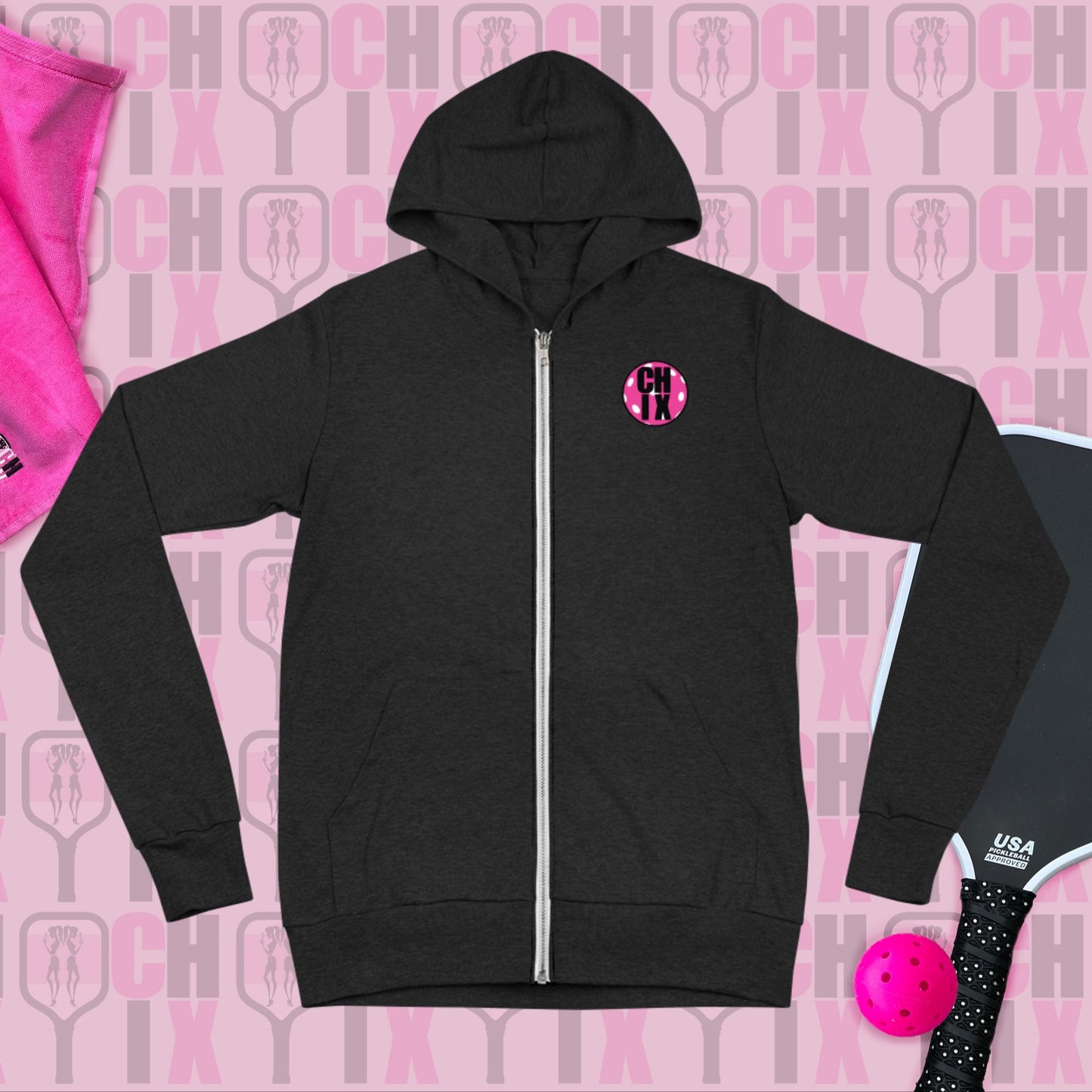 pickleball CHIX Obsessed Collection: Unisex zip hoodie