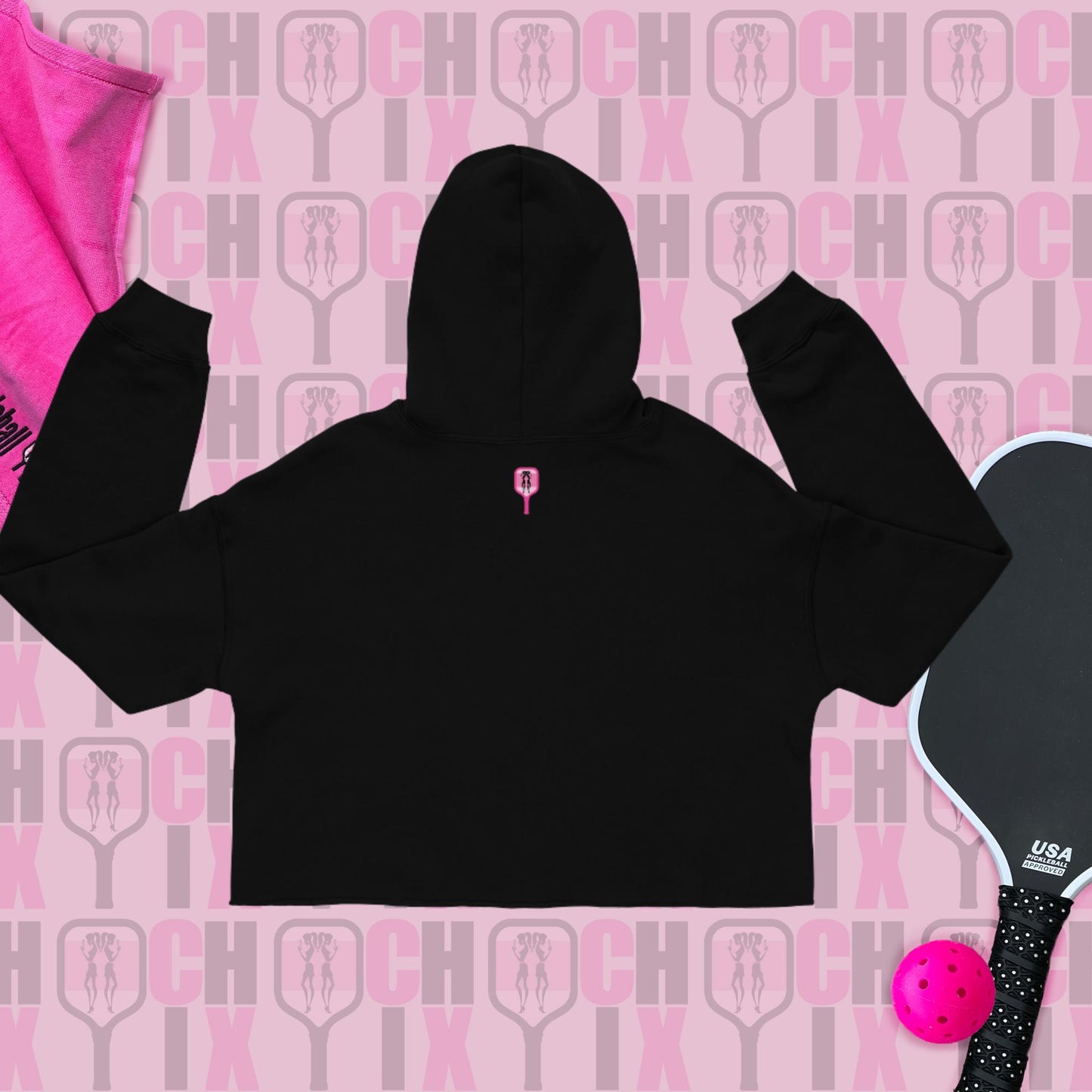 Pickleball CHIX Crop Hoodie