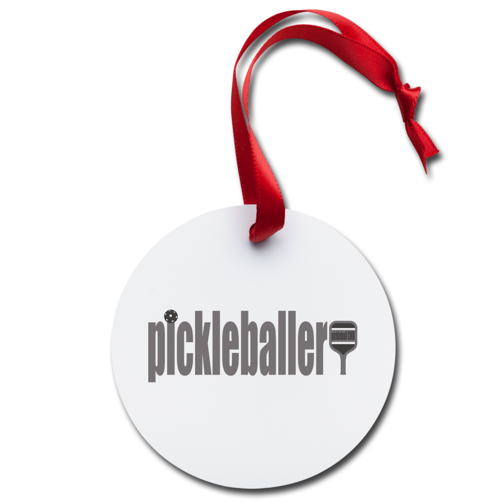 Pickleballer - Holiday Ornament - white