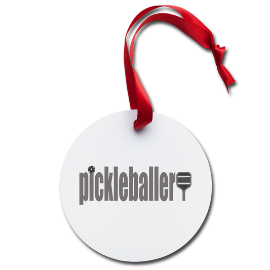 Pickleballer - Holiday Ornament - white