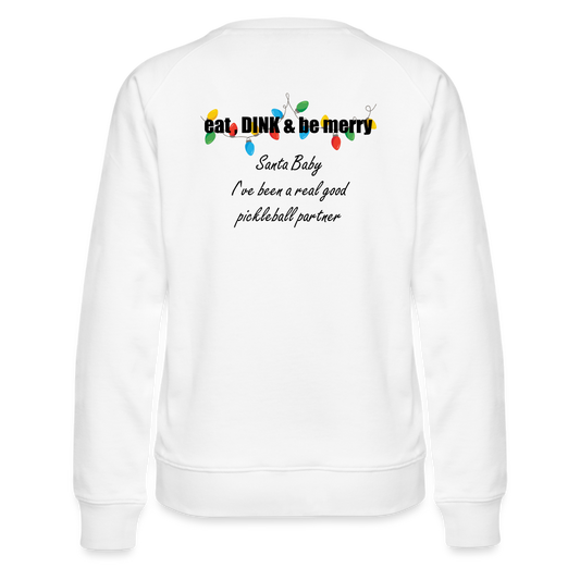 SANTA BABY Women’s Premium Sweatshirt - white