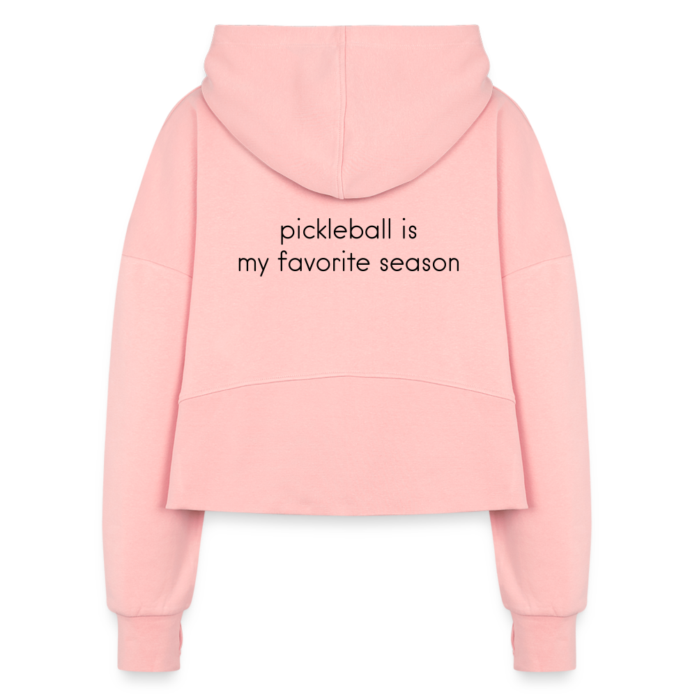 Pickleball is my favorite season - Women's Half Zip Cropped Hoodie - light pink