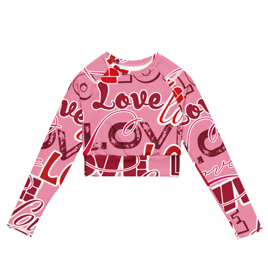 Pickleball CHIX "Valentine LUX" long-sleeve crop top