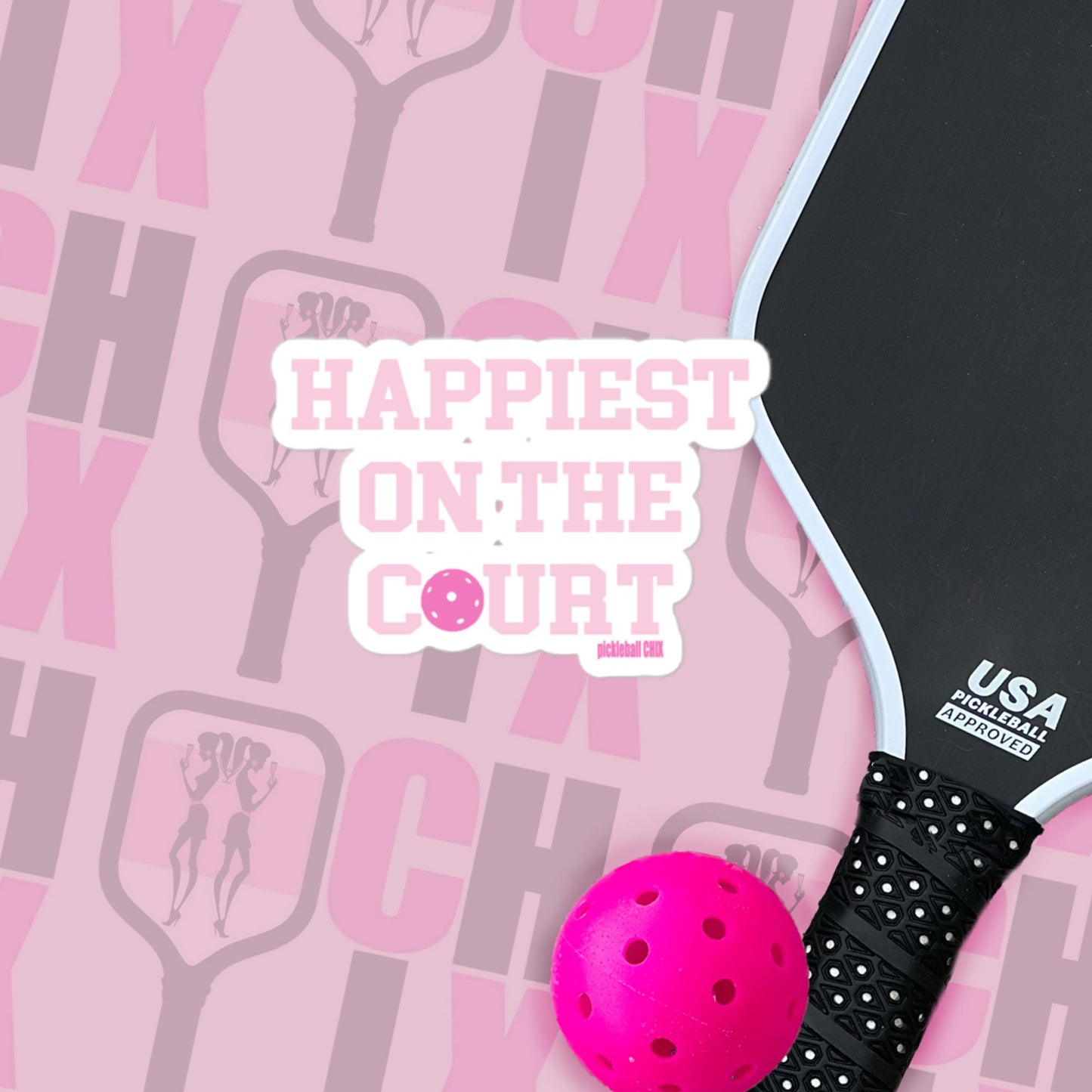 pickleball CHIX Bubble-free stickers