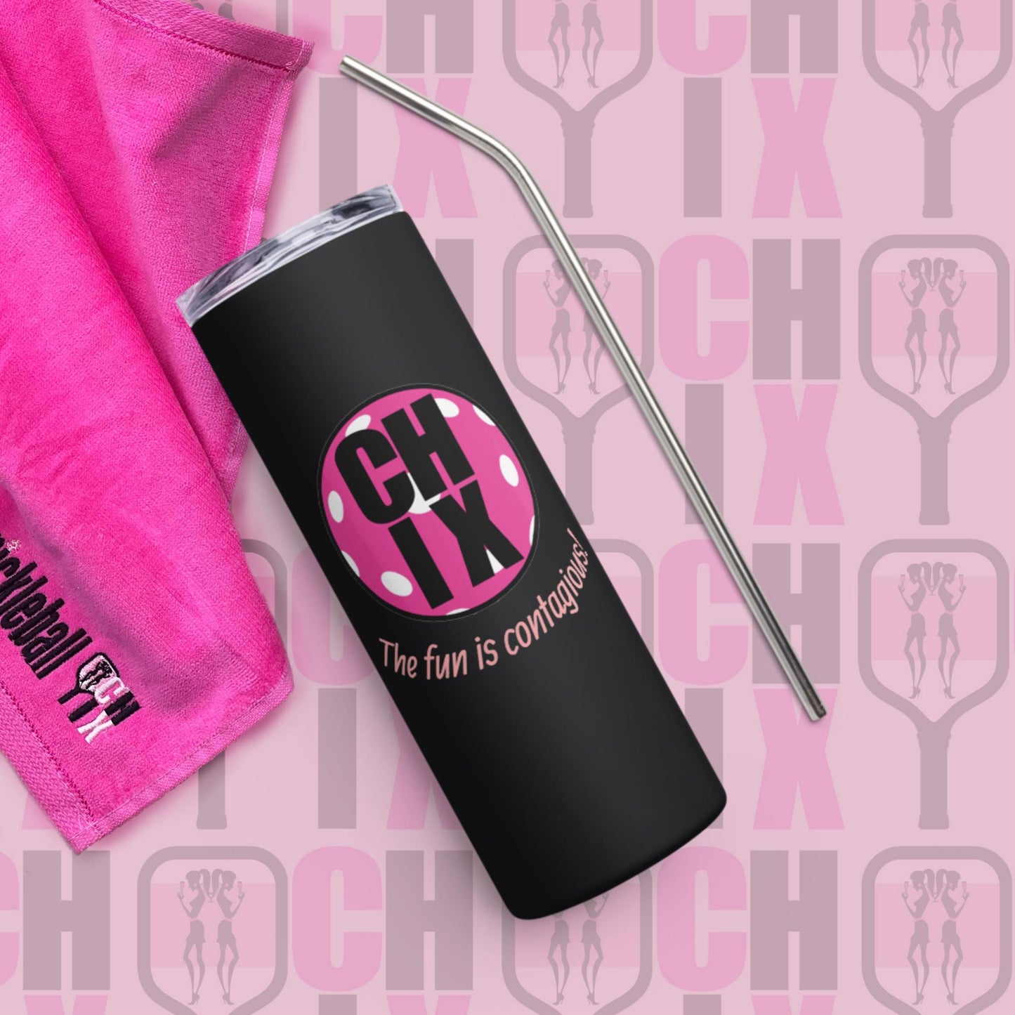 Pickleball CHIX Obsessed Collection: Stainless steel tumbler