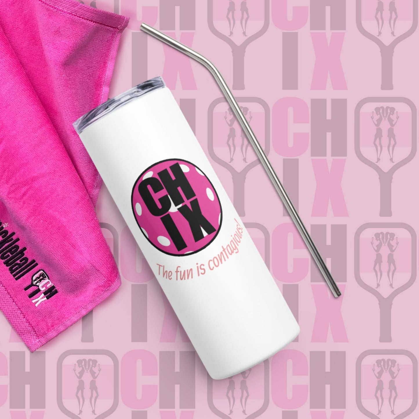 Pickleball CHIX Obsessed Collection: Stainless steel tumbler