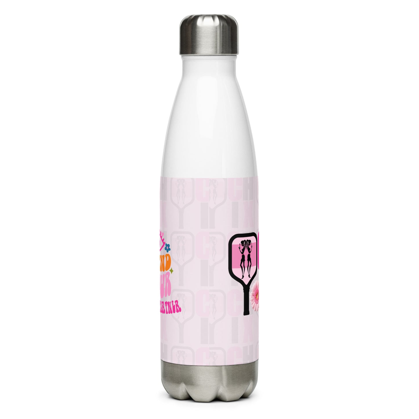 pickleball CHIX "be Kind to your pickleball partner" (Spring Soirée Collection) Stainless Steel Water Bottle