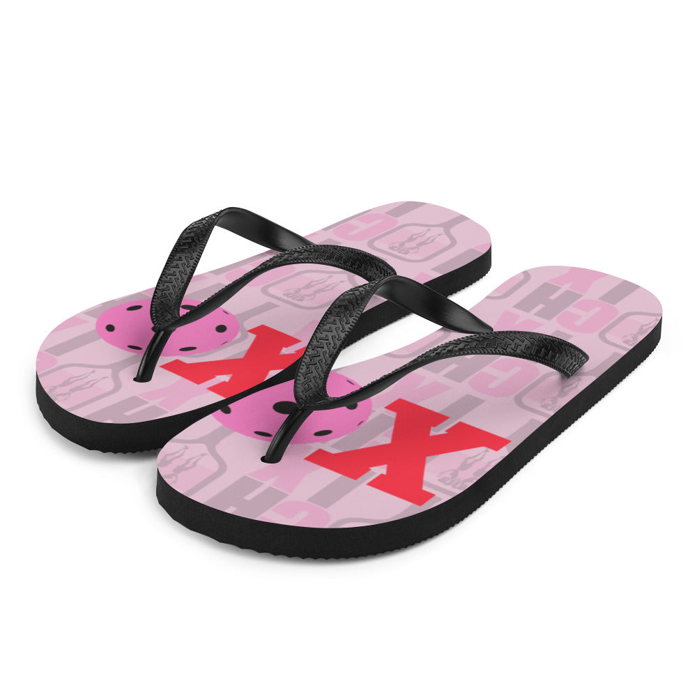 pickleball CHIX "Valentine" Beach Flip-Flops